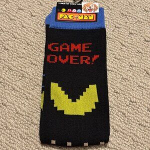 New Pac-Man Novelty Crew Socks Size 6-12/13 - Men's/Women's -